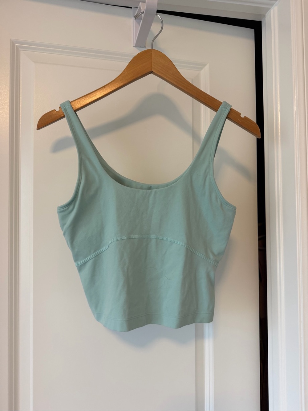 Aritzia Light Mint Square Scoop Crop Tank
